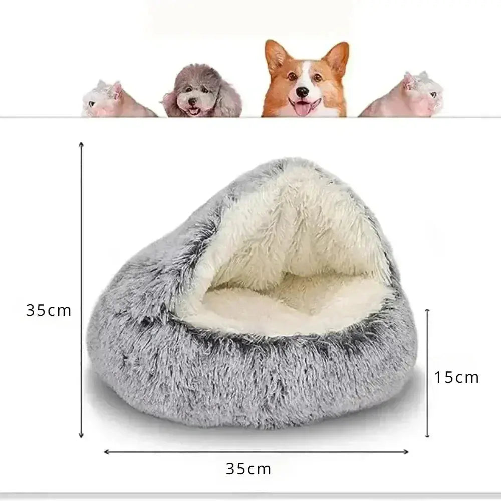 Lit Rond pour Chien/Chat en Peluche longue et douce - Maison Nørdique™ Maison Nørdique