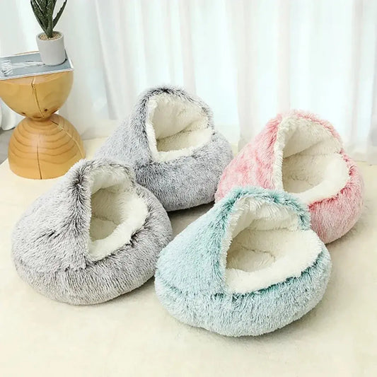 Lit Rond pour Chien/Chat en Peluche longue et douce - Maison Nørdique™ Maison Nørdique