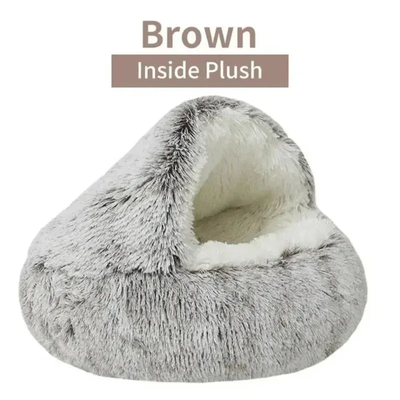 Lit Rond pour Chien/Chat en Peluche longue et douce - Maison Nørdique™ Maison Nørdique
