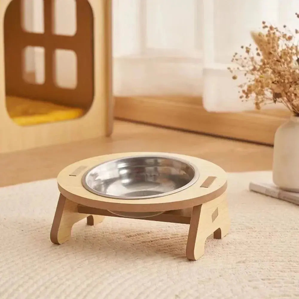 Gamelle surélevée et inclinée en bois pour chien/chat – Maison Nørdique™ Maison Nørdique